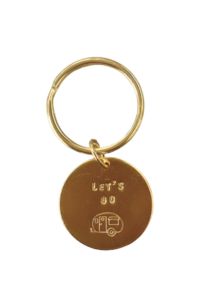 Let s Go Medium Goldplated Key Rings mimi lu