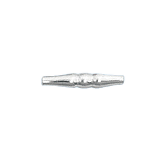 Sterling Silver Ripple Tube Jewelry Bead - 3mmx14mm (12 pieces)