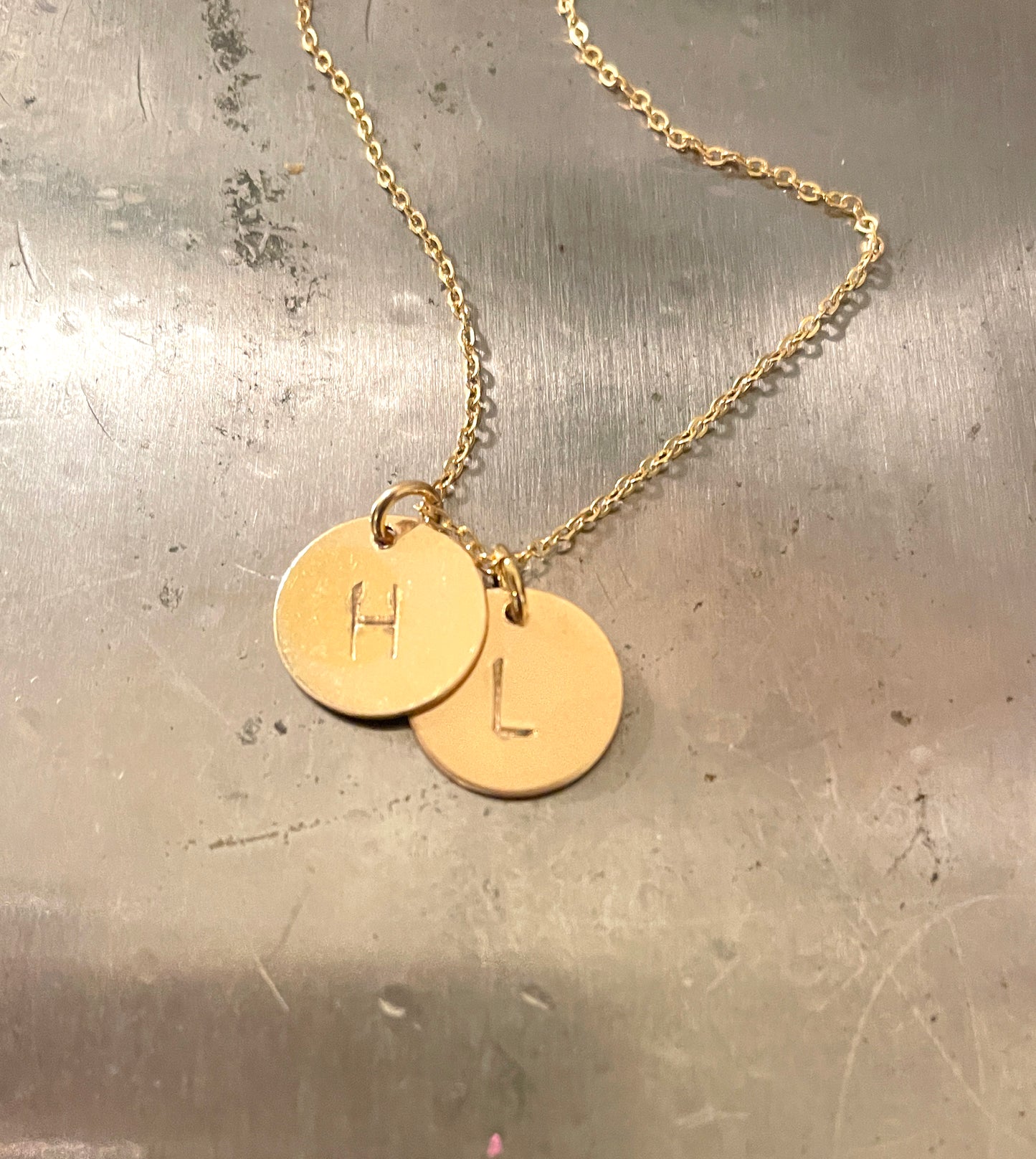 Inital Disc Necklace