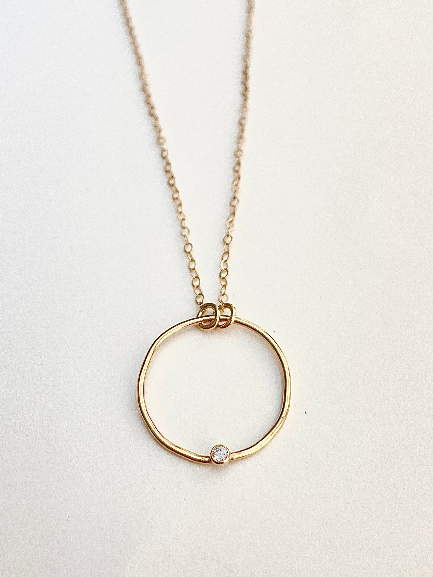 Infinity with Mini CZ Circle Necklace