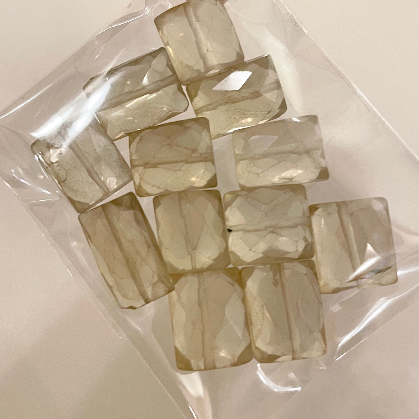 Rectangle Lemon Quartz Faceted Beads