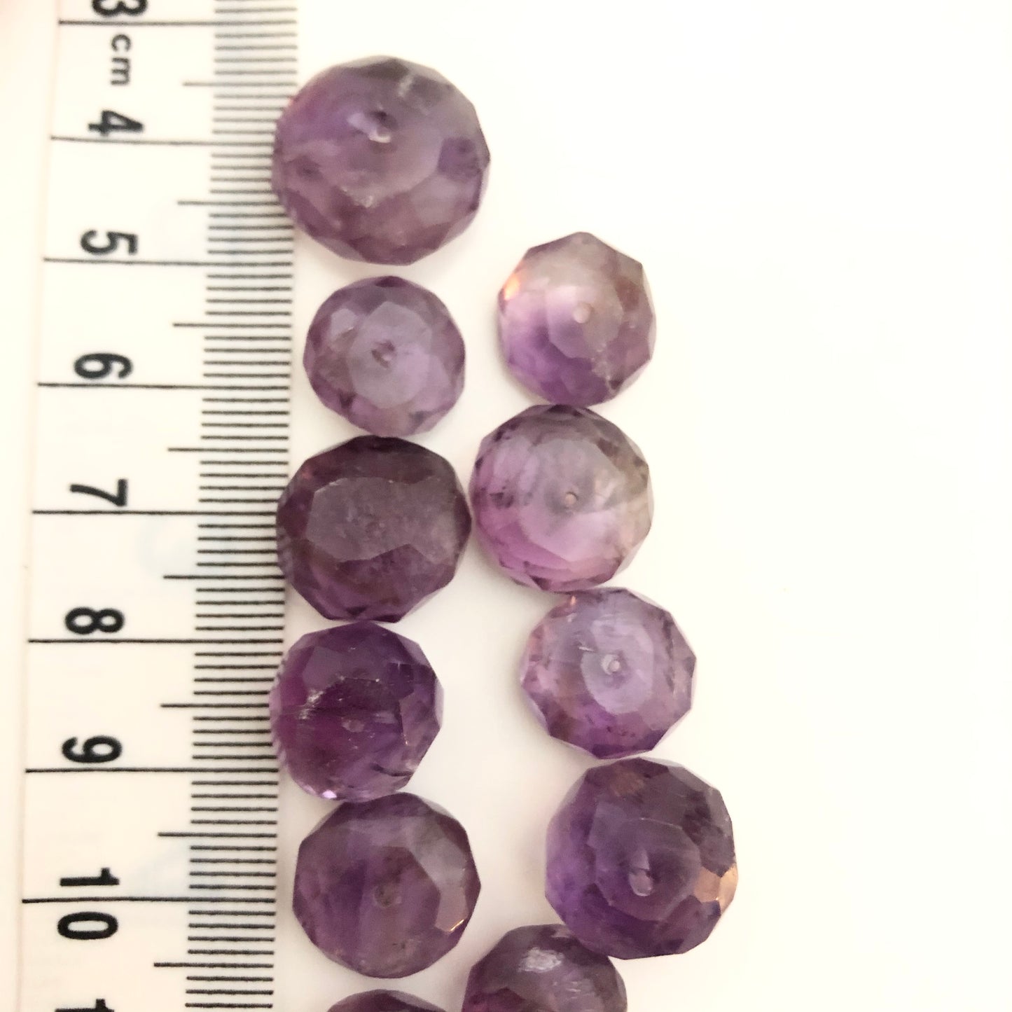 Faceted Amethyst Rondelle Beads