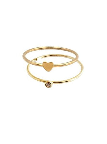 Love & Sparkle Ring Set