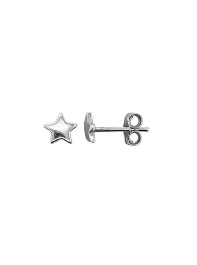 Silver Star Stud Earrings