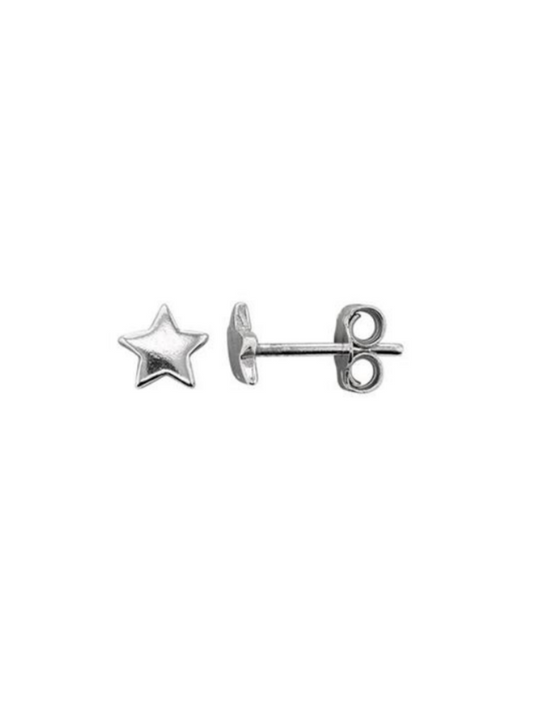 Silver Star Stud Earrings