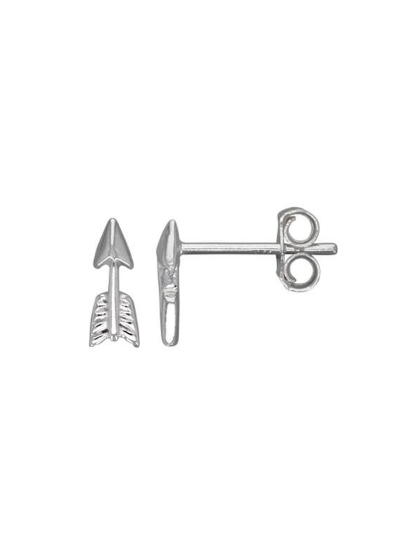 Silver Arrow Stud Earrings