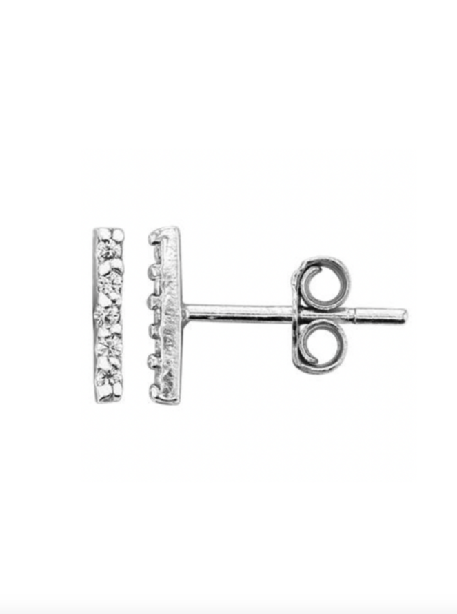 CZ Bar Stud Earrings- sale