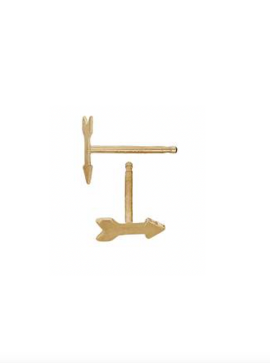 Gold Arrow Stud Earrings