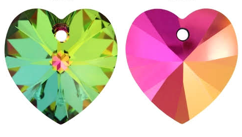 TWO SIDED Sm. Crystal Heart Pendant Swarovski Necklace- Small Things