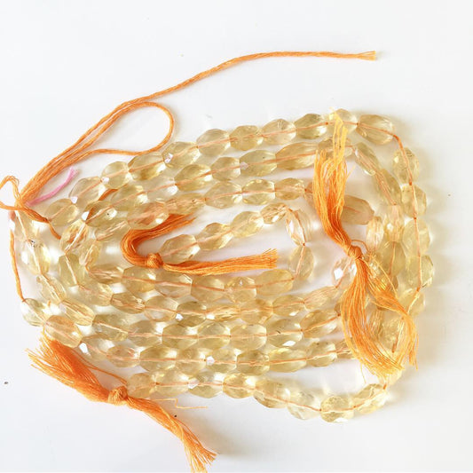 Faceted Citrine Nugget Beads Approx 6-10mm