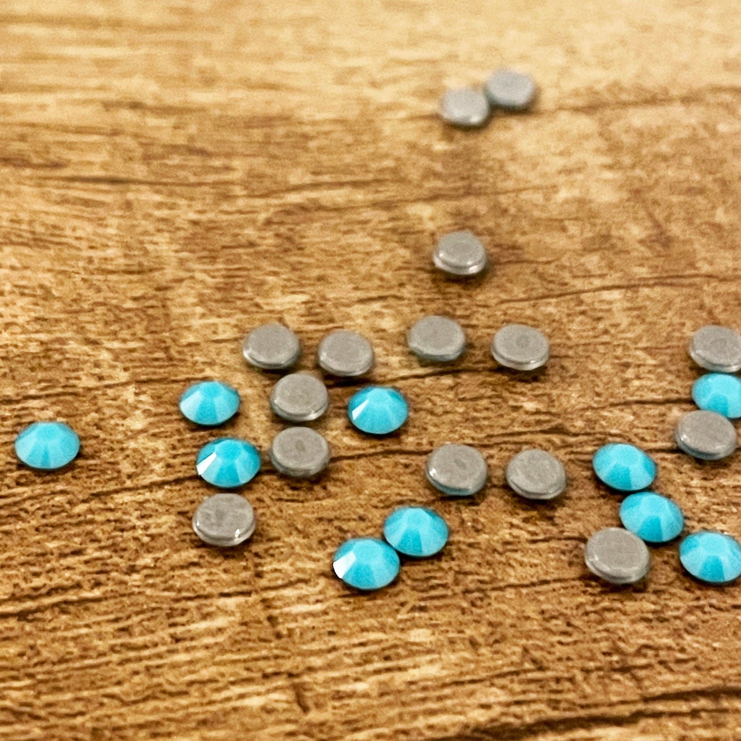 Entire Lot of 2028 SS10 Opaque Turquoise Swarovski Crystal Hotfix Flatback
