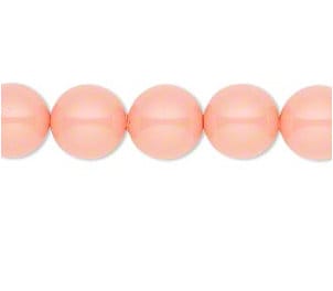 185 pieces of 8mm Pink Coral Swarovski Beads