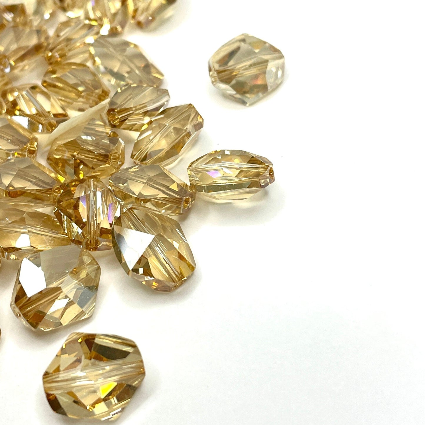 24 pieces of 5523 12mm Cosmic Swarovski Bead Golden Shadow