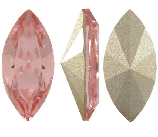 50 pieces of ballet Pink Swarovski Austrian Crystal Navette Fancy Stone 10x5mm