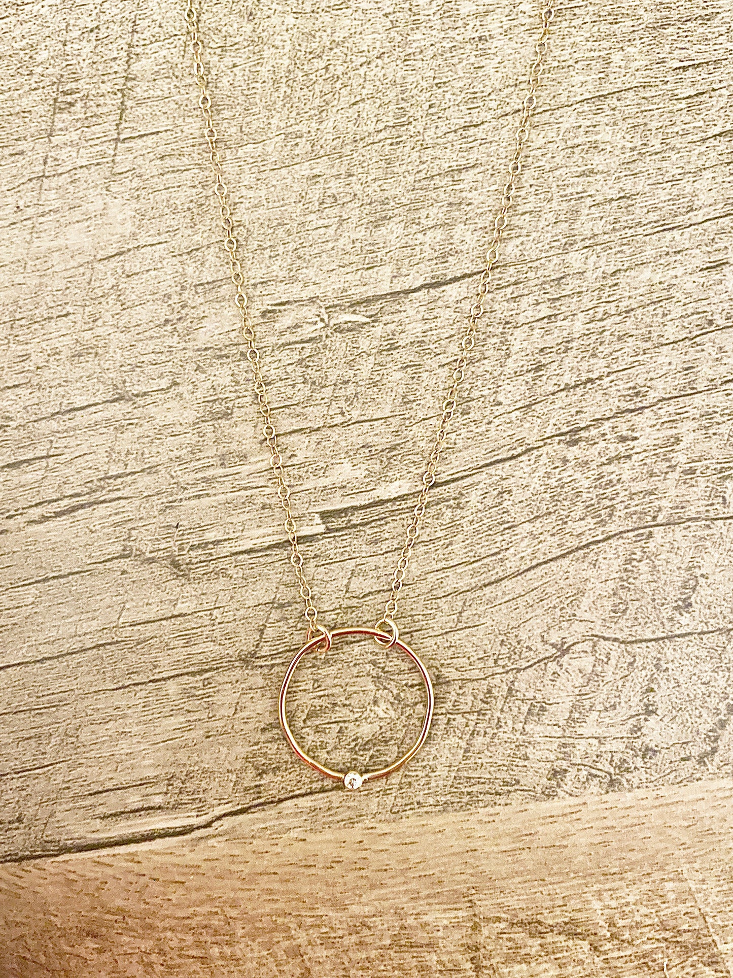 Infinity with Mini CZ Circle Necklace