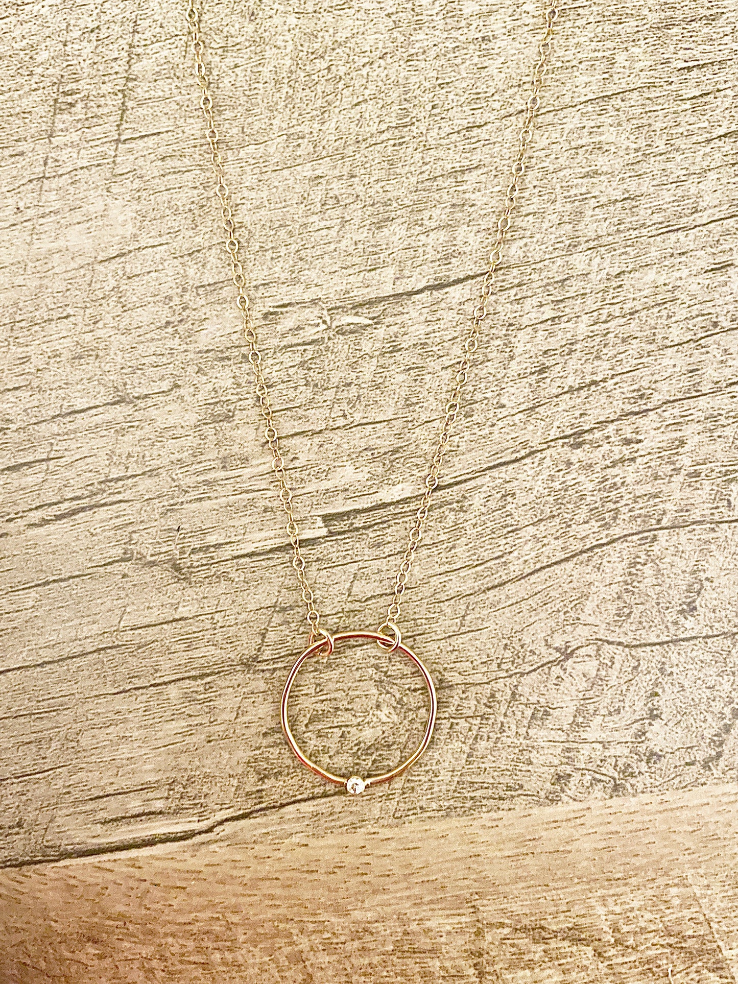 Infinity with Mini CZ Circle Necklace