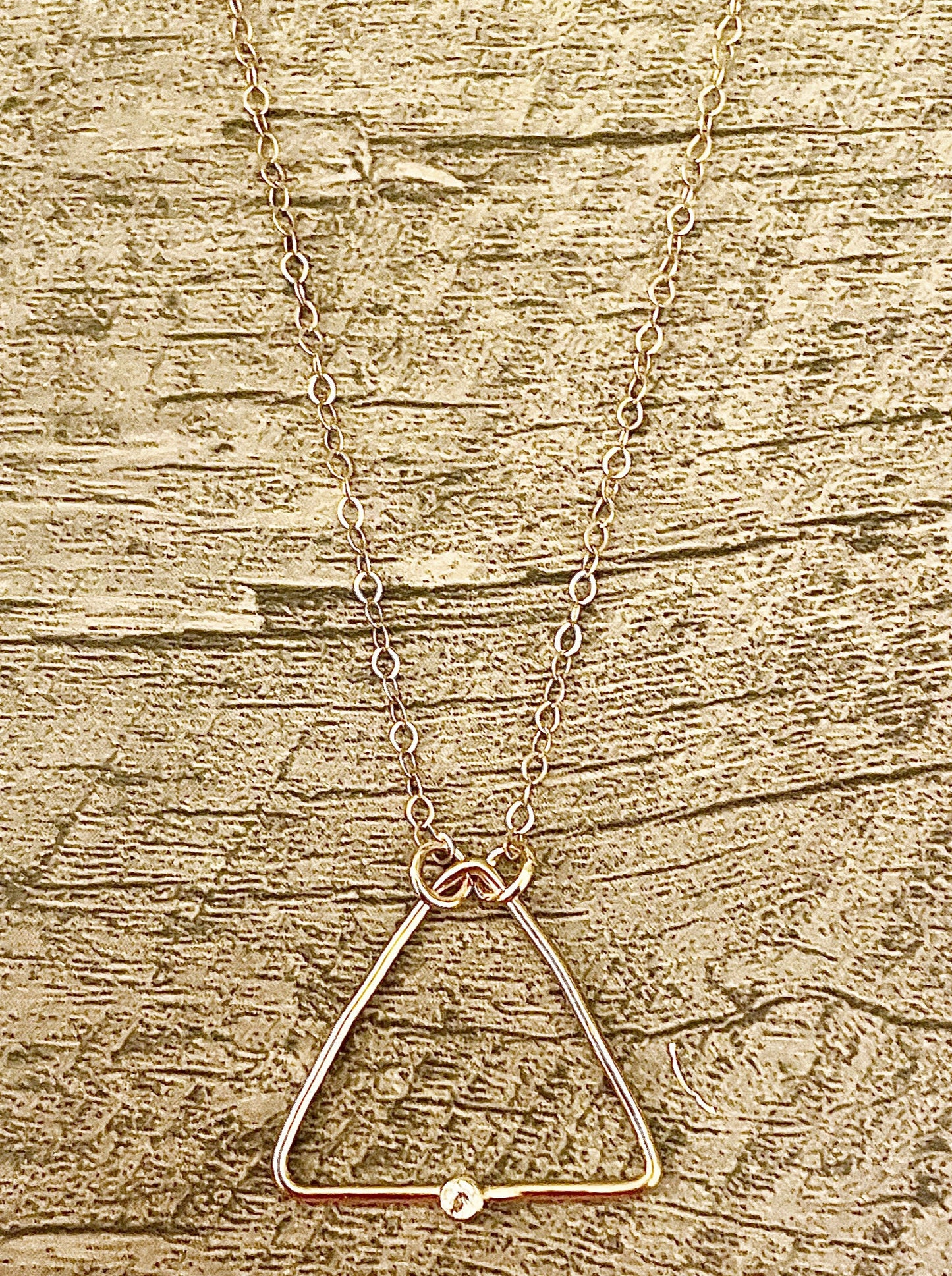 Infinity with Mini CZ Triangle Necklace