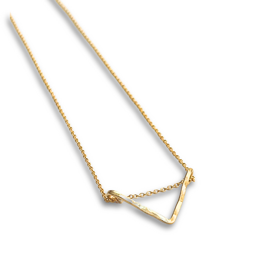 Micro Triangle Necklace in 14K Gold fill