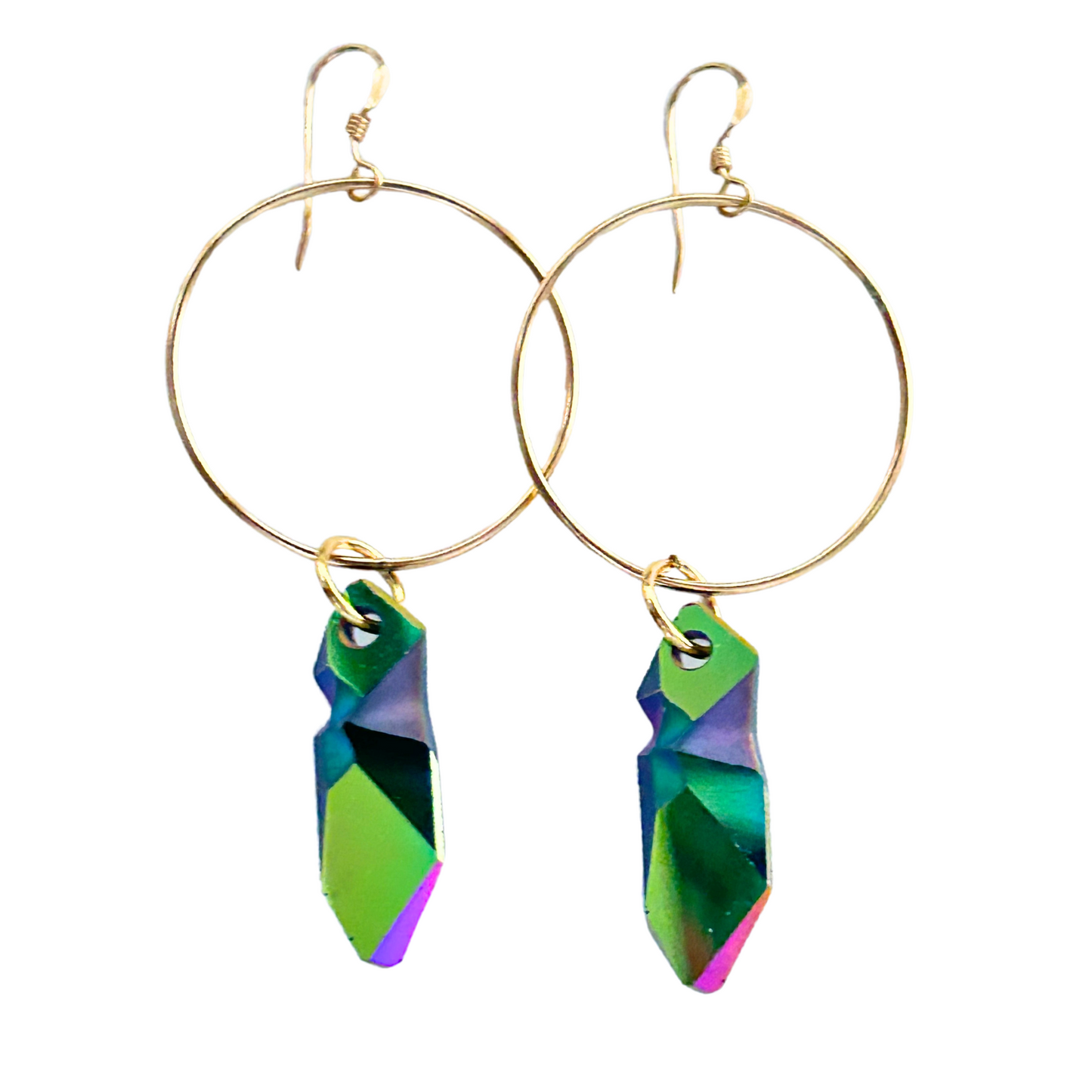 Jean Peal Gaultier Swarovski Crystal on Hoops