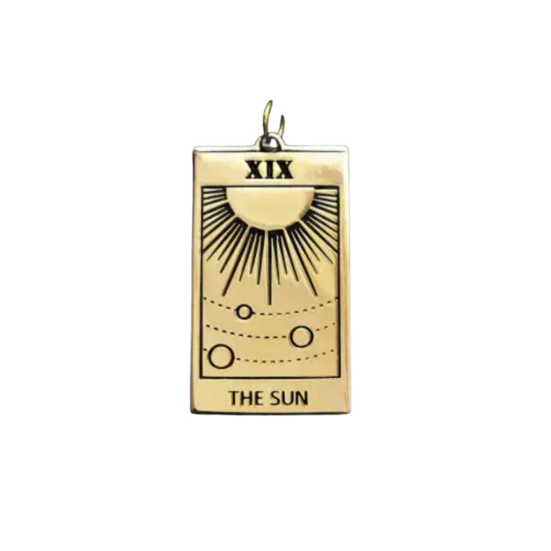 Bronze Tarot Card Necklace