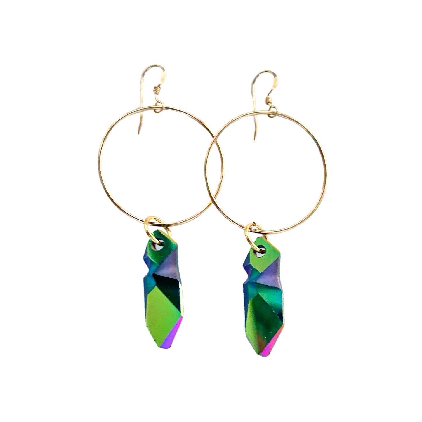 Jean Peal Gaultier Swarovski Crystal on Hoops