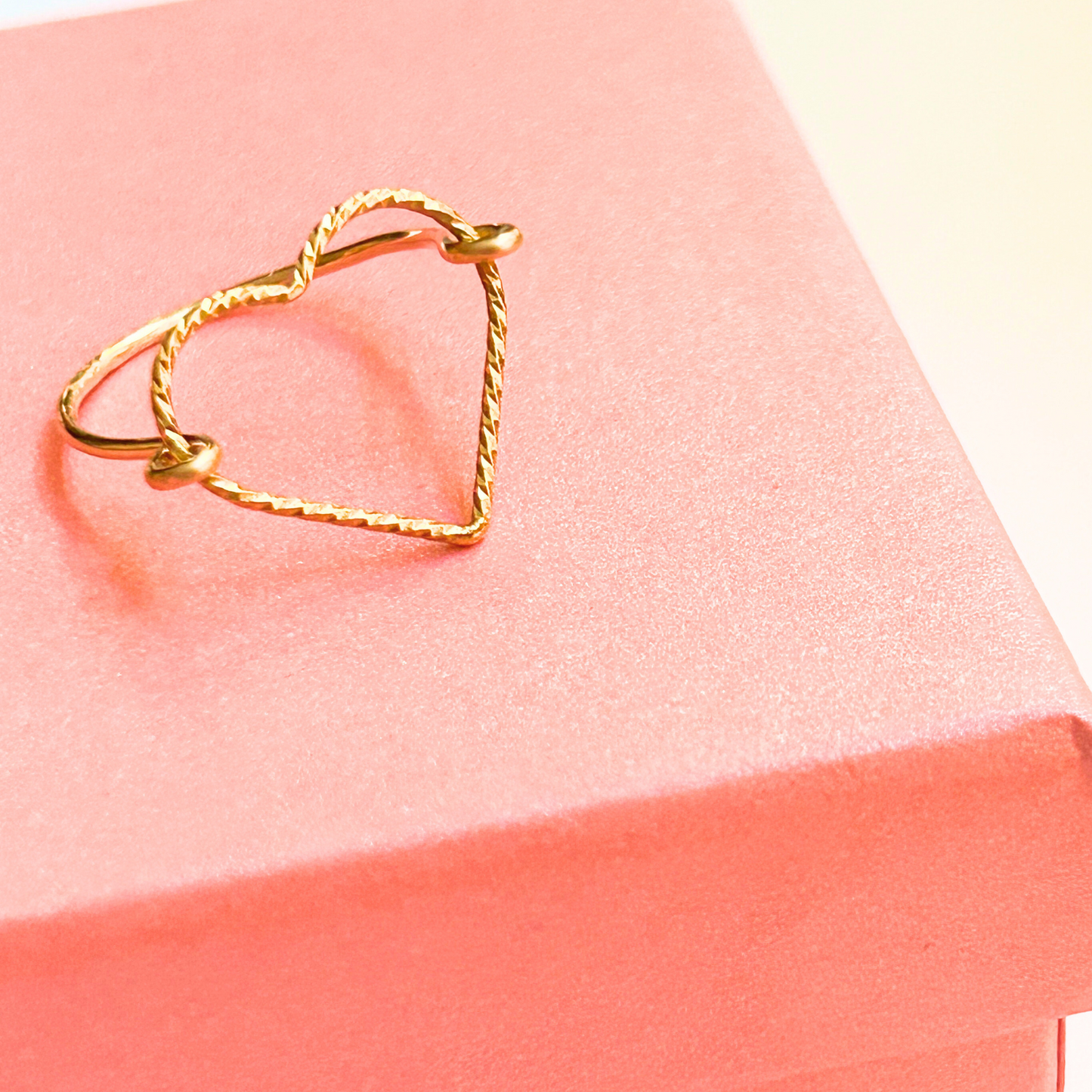 14K Goldfill Twisted Heart Ring