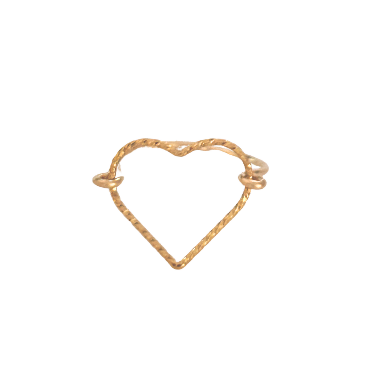 14K Goldfill Twisted Heart Ring