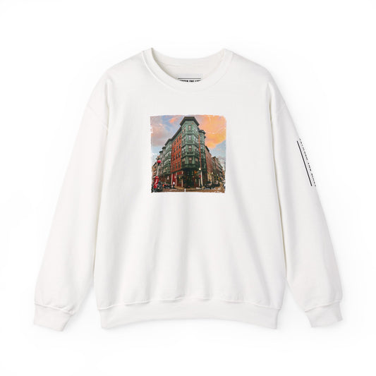 Boston's North End Photo Prince & Salem Intersection - Cozy Sweatshirt- Perfect Gift, Unisex Fashion, Everyday Style