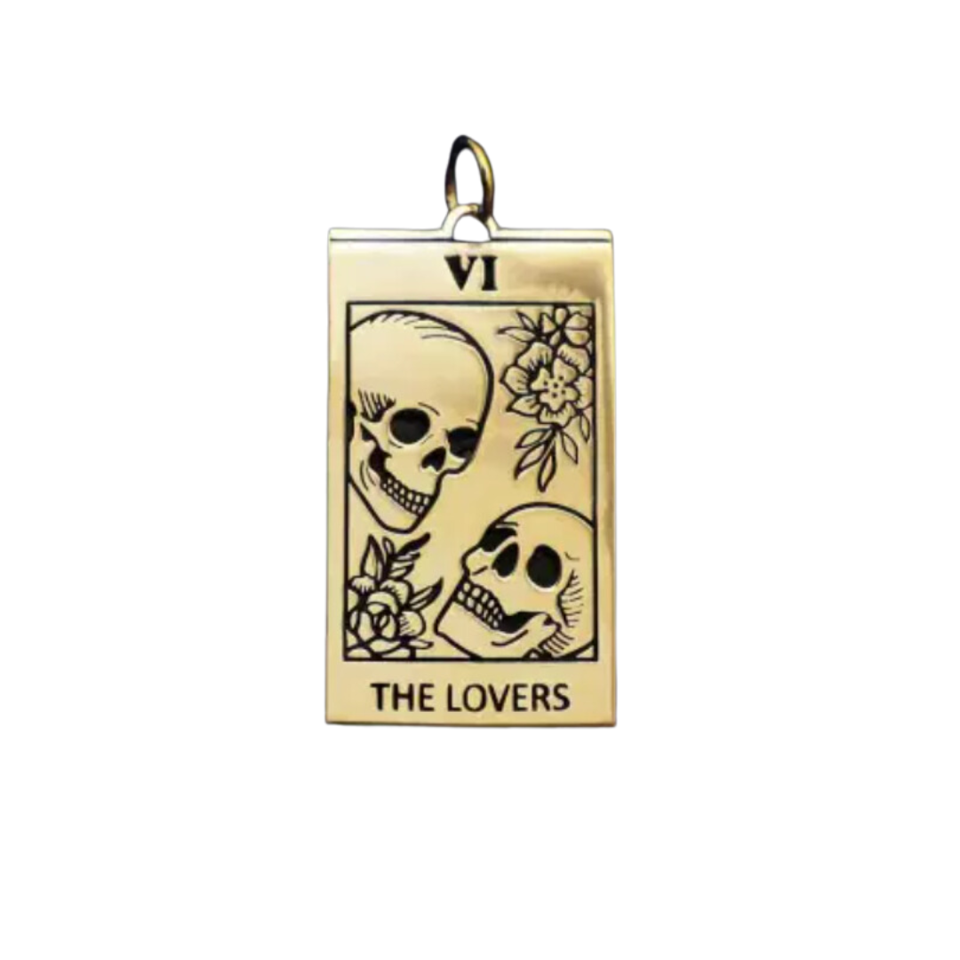 Bronze Tarot Card Necklace