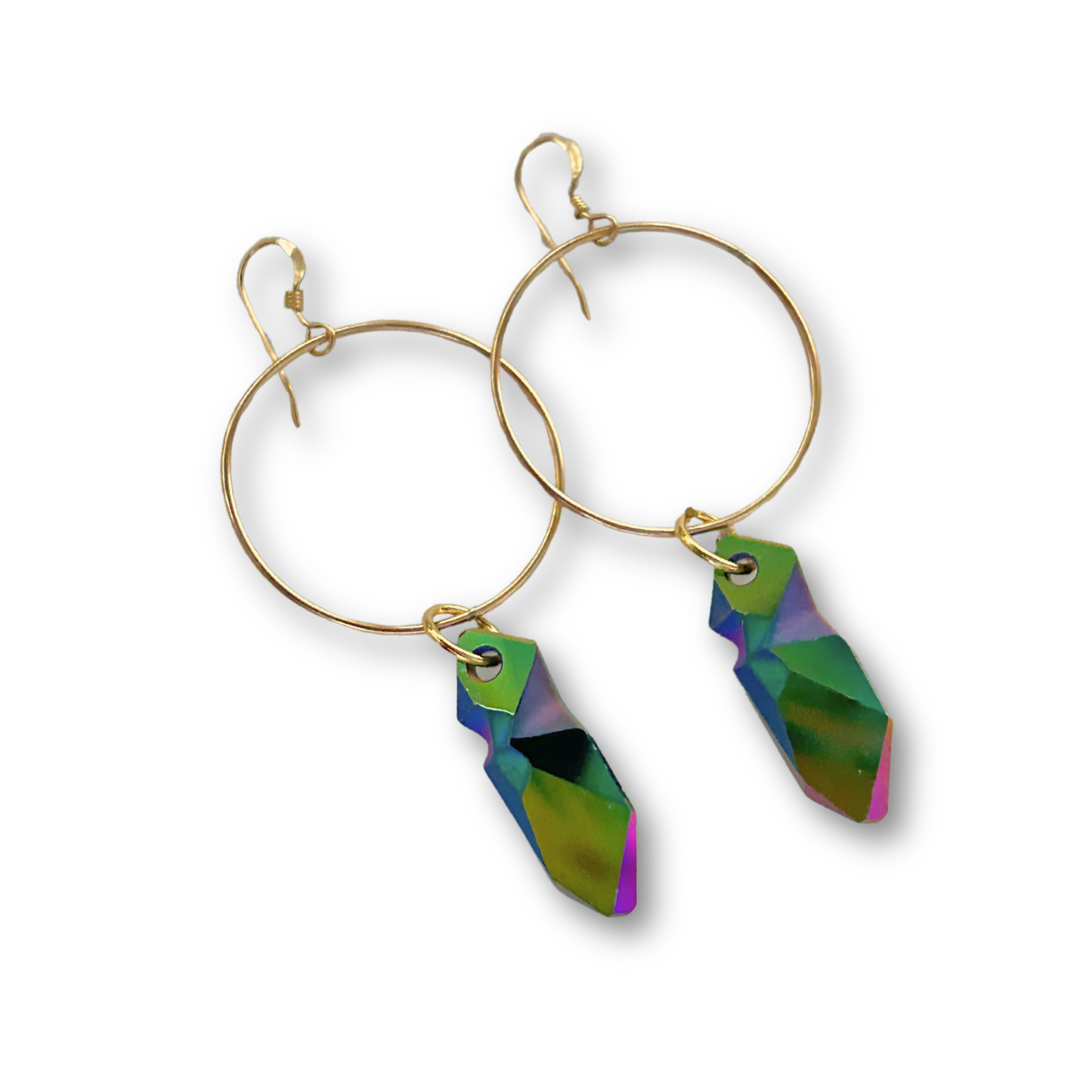 Jean Peal Gaultier Swarovski Crystal on Hoops