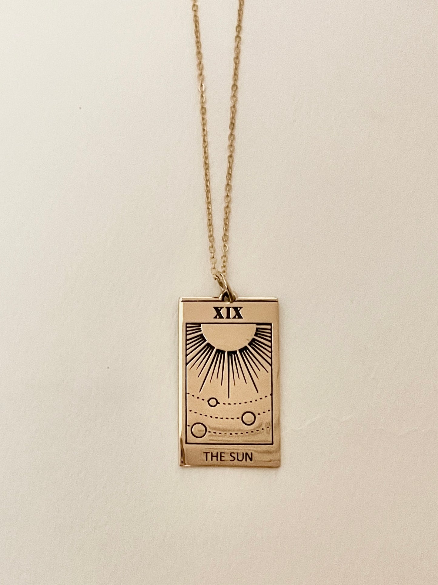 Bronze Tarot Card Necklace