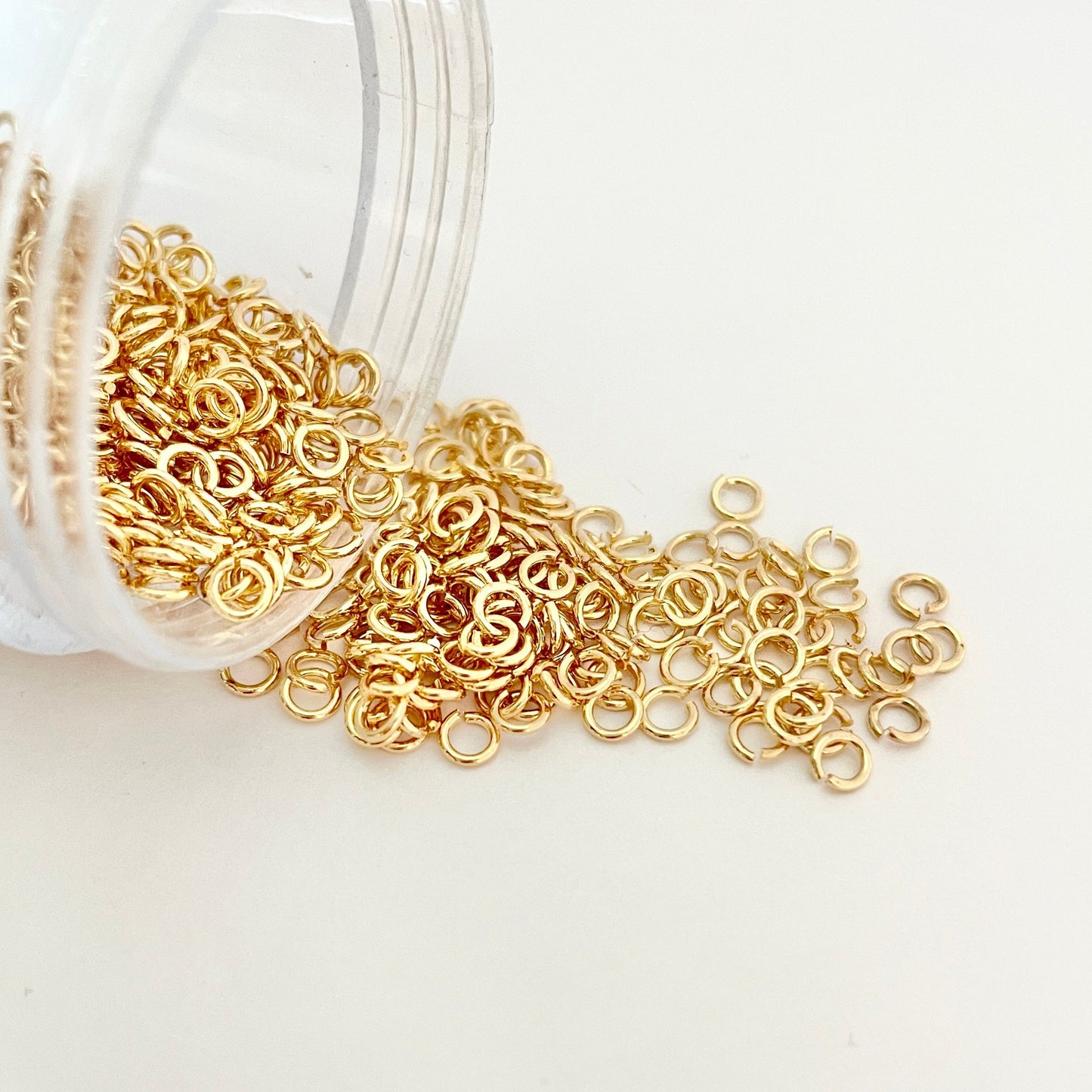 3mm Gold Plated Open Jump Rings (Approx 200 pieces)