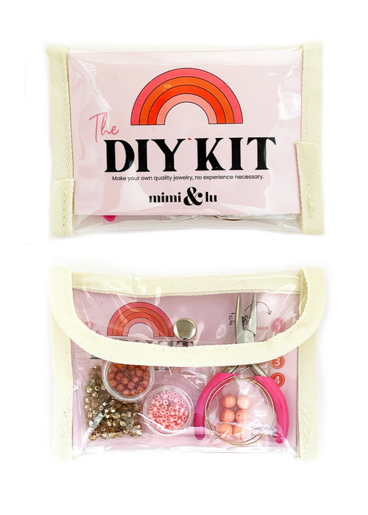 DIY Kit Beaded Hoops - Just Peachy