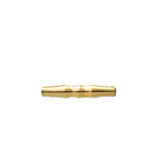 Goldfill Ripple Tube Bead - 3mmx14mm (6 pieces)
