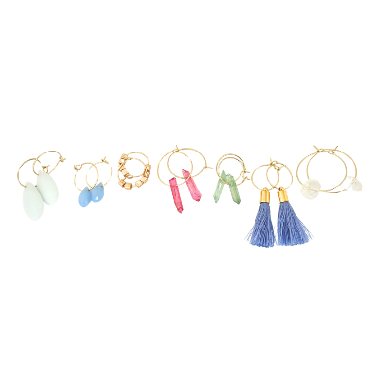 Threader Candy Color Hoop Earrings