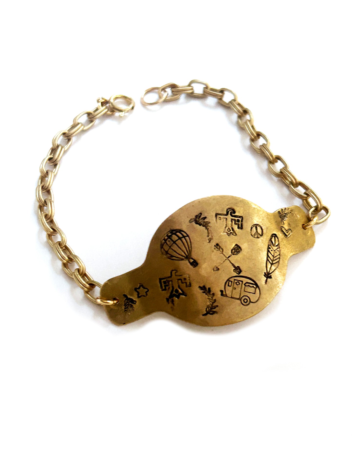 Storyteller Raw Brass Bracelet