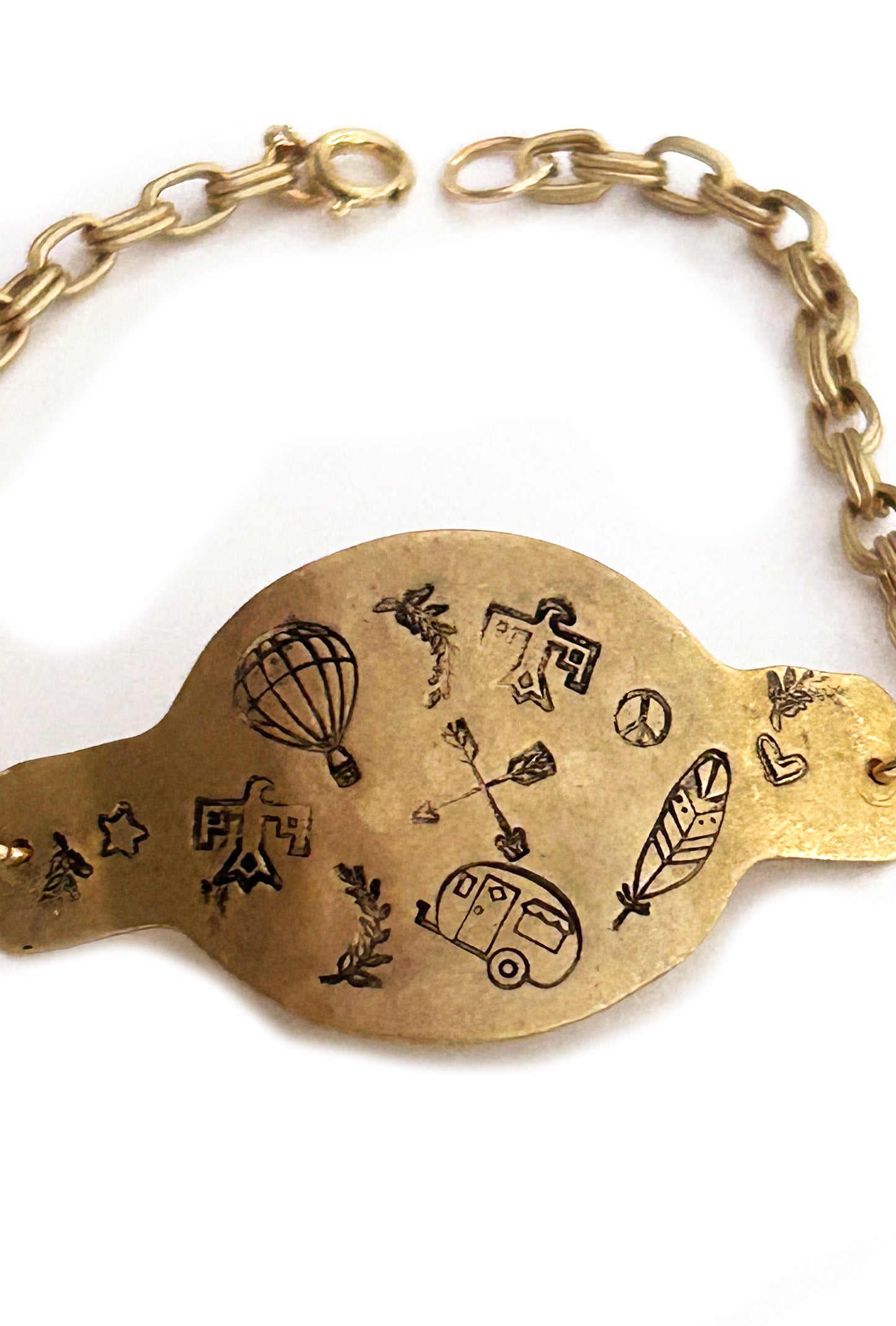 Storyteller Raw Brass Bracelet