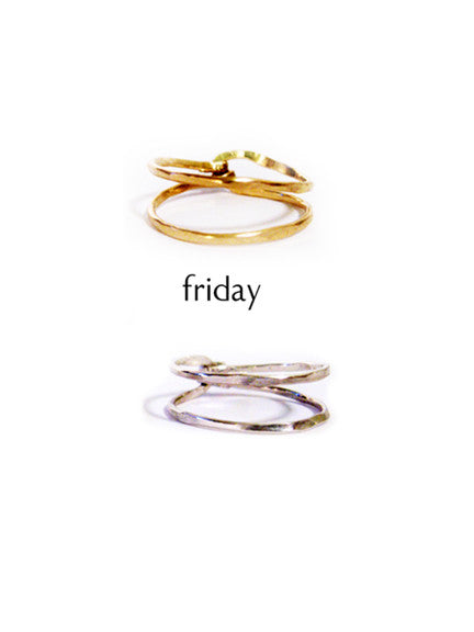 Days of the Week Ring Set