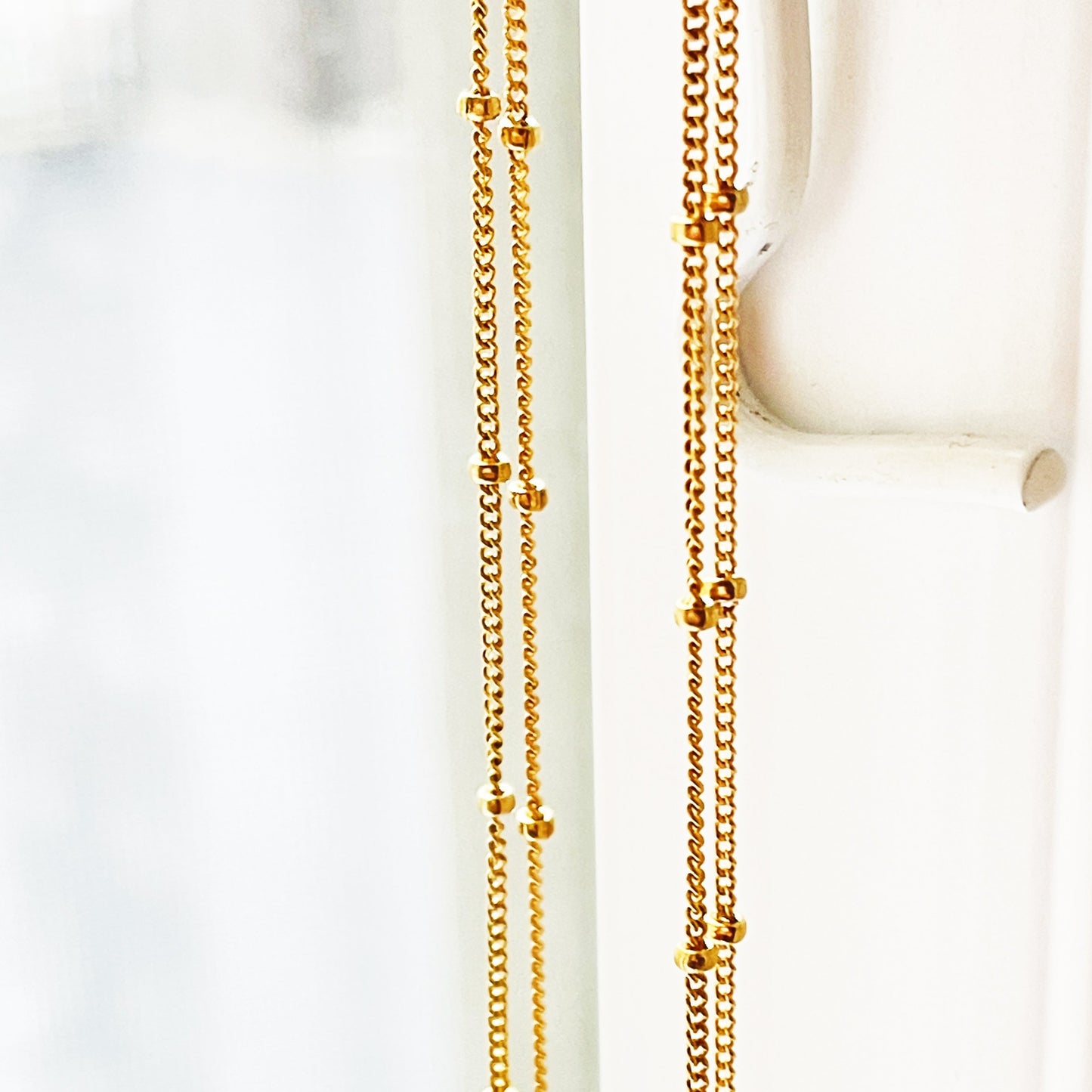 Two 14" sections of Gold-Filled Satellite Chain