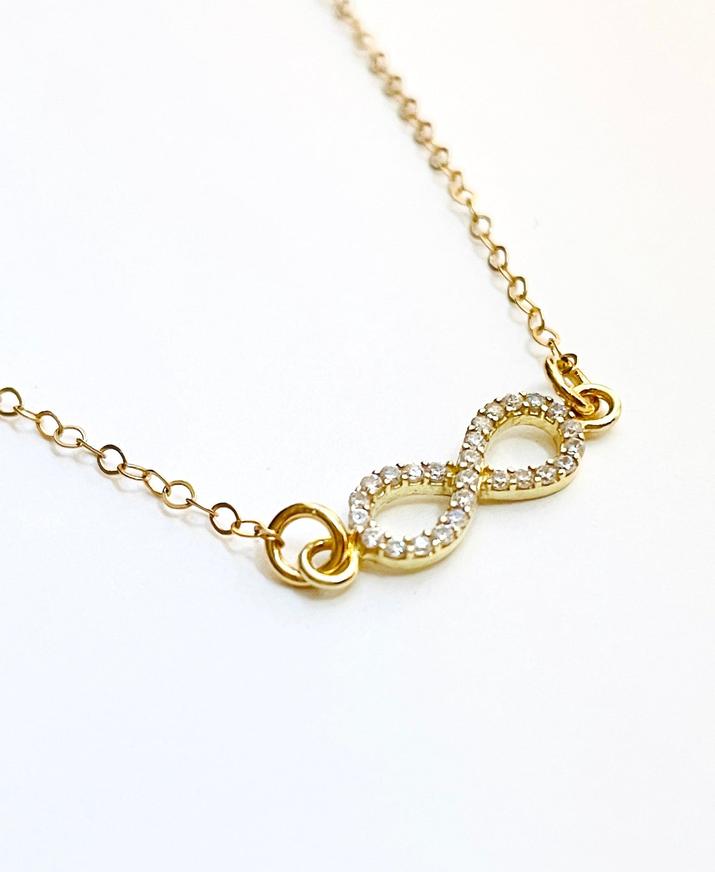 Encrusted Infinity Sign Necklace