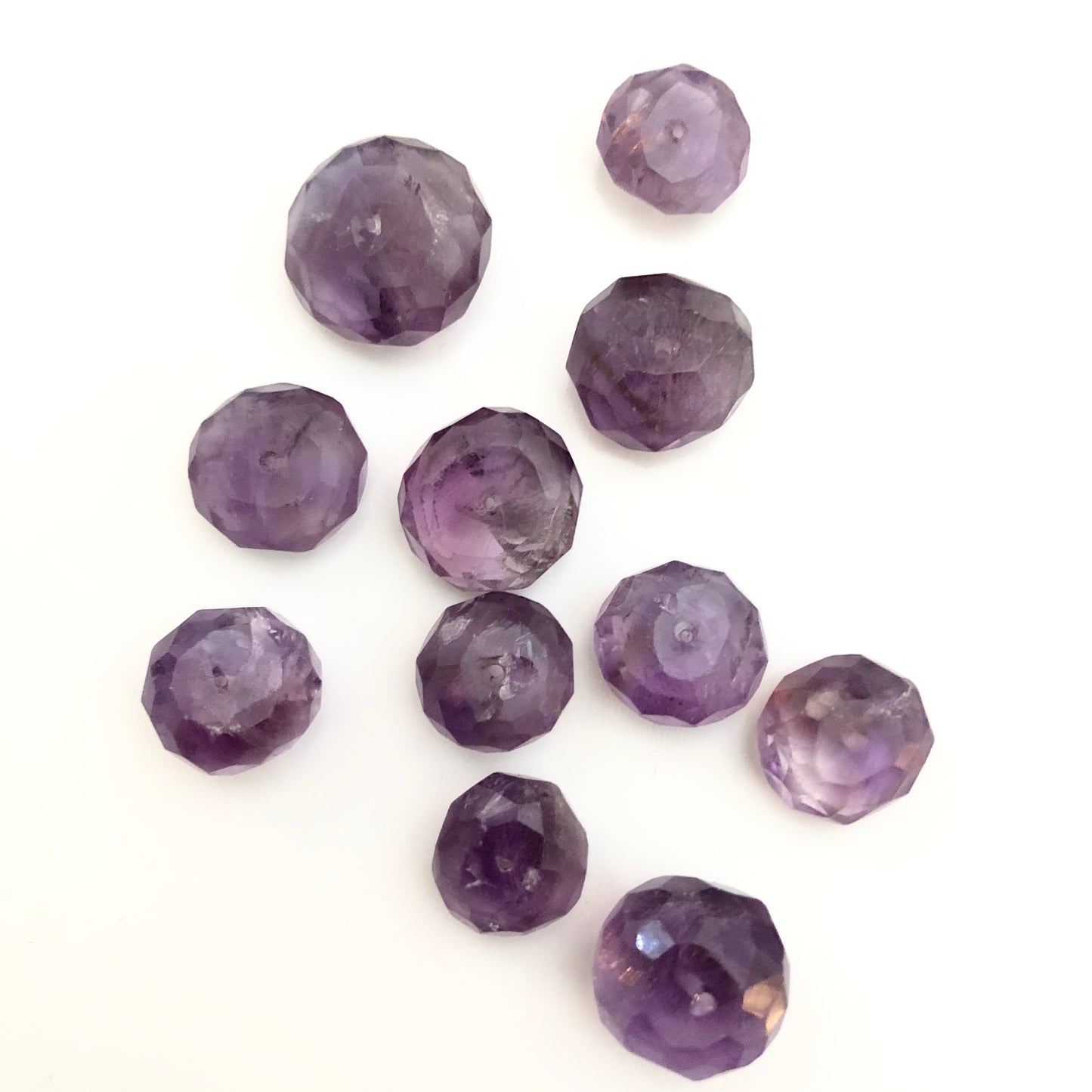 Faceted Amethyst Rondelle Beads