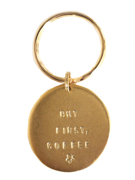 Jumbo "But First, Coffee" Key Rings