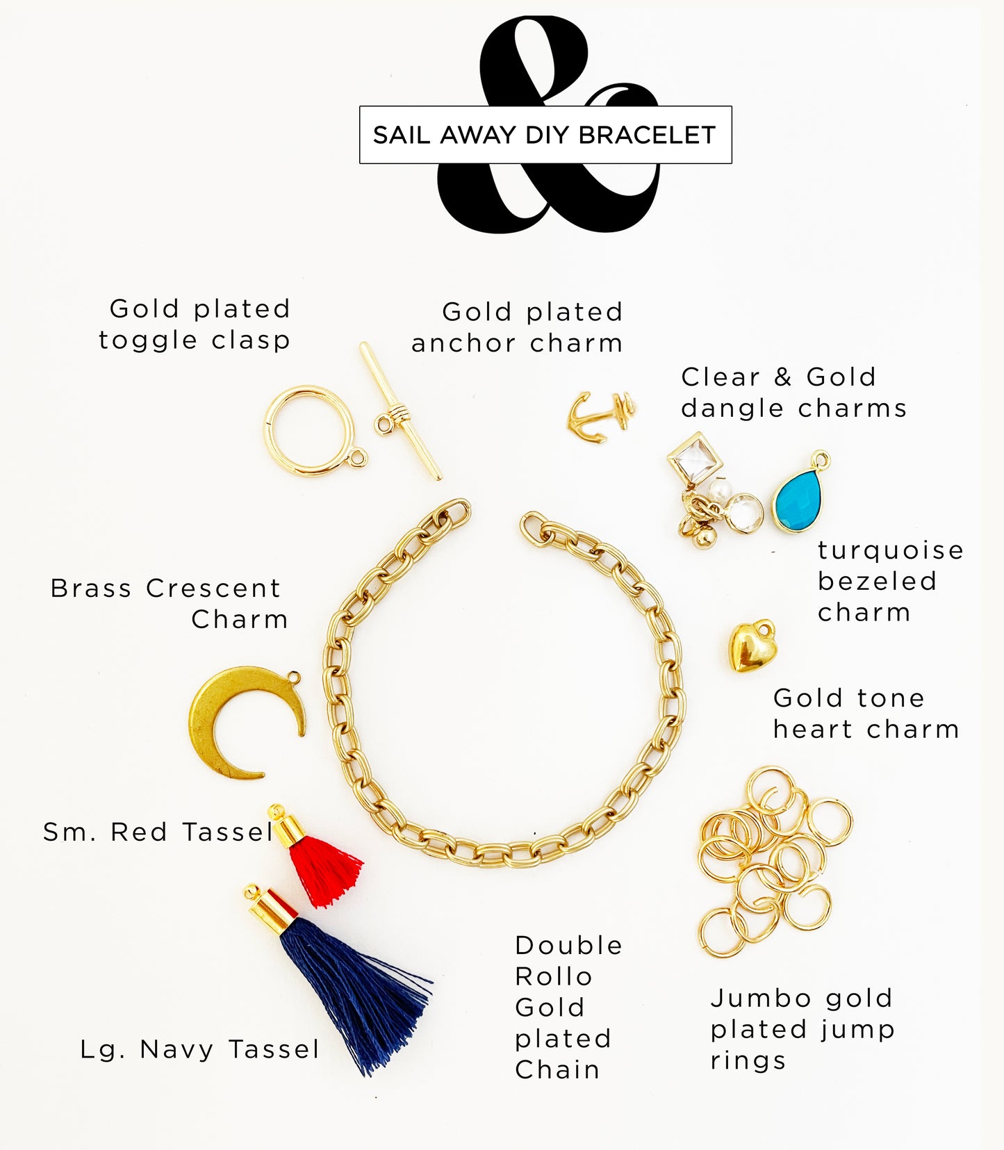 DIY Jewelry Kit - Sail Away Charm Bracelet.