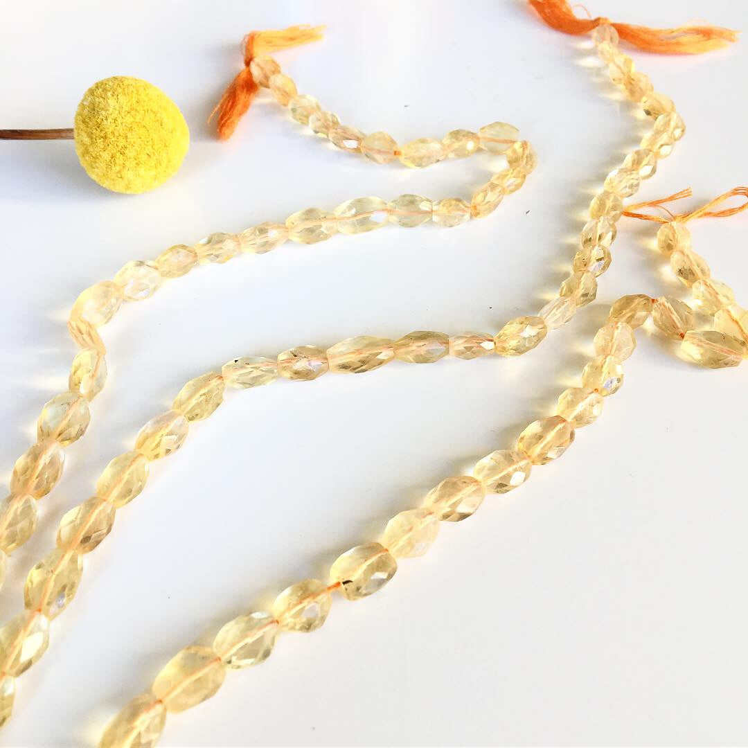 Faceted Citrine Nugget Beads Approx 6-10mm
