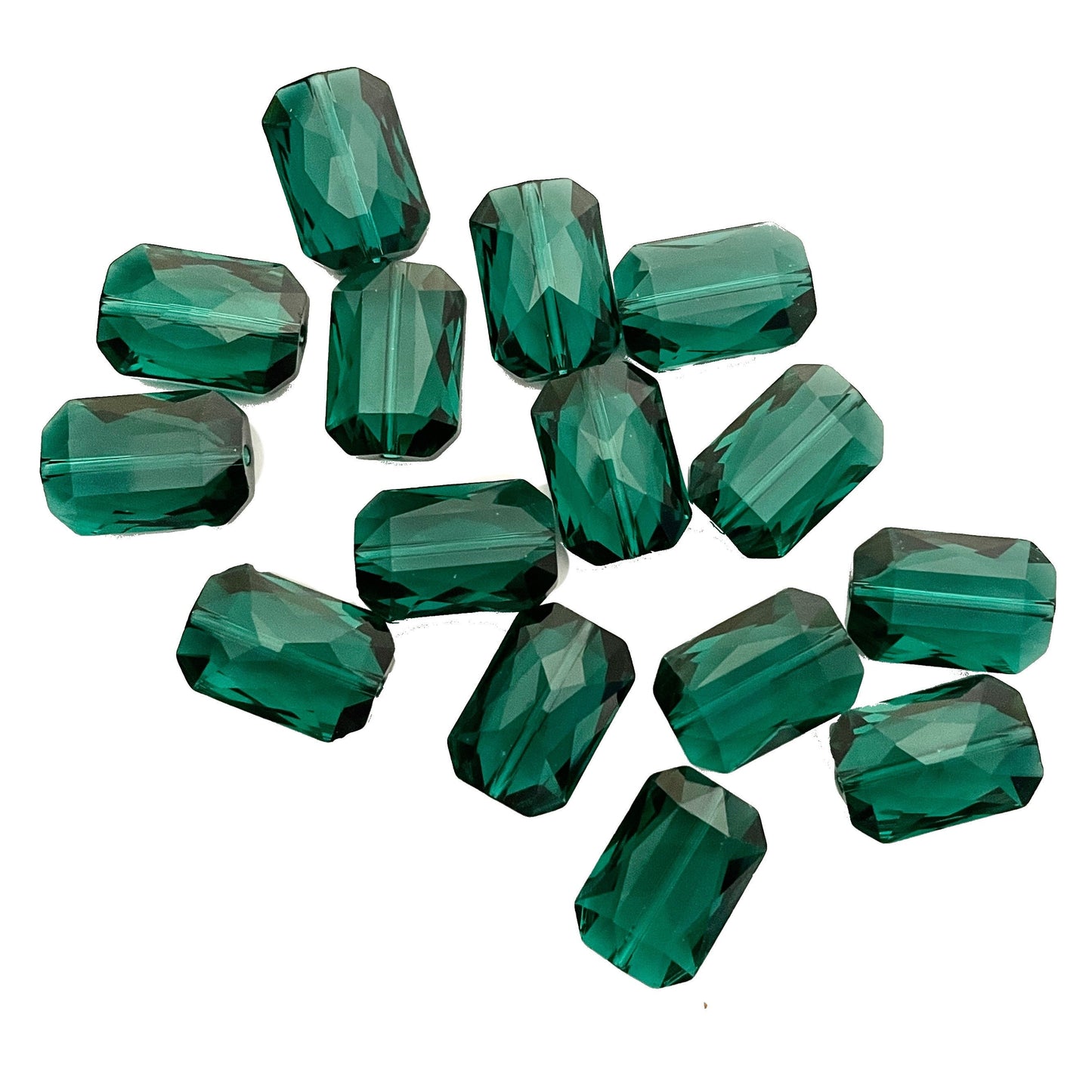 5 pieces of 5515 Emerald Cut 18x12.5mm Bead Emerald Color Swarovski