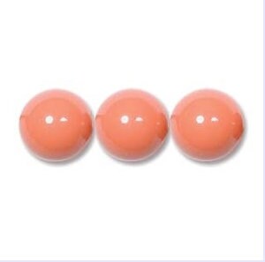 55 pieces of 10mm Pink Coral Swarovski Beads