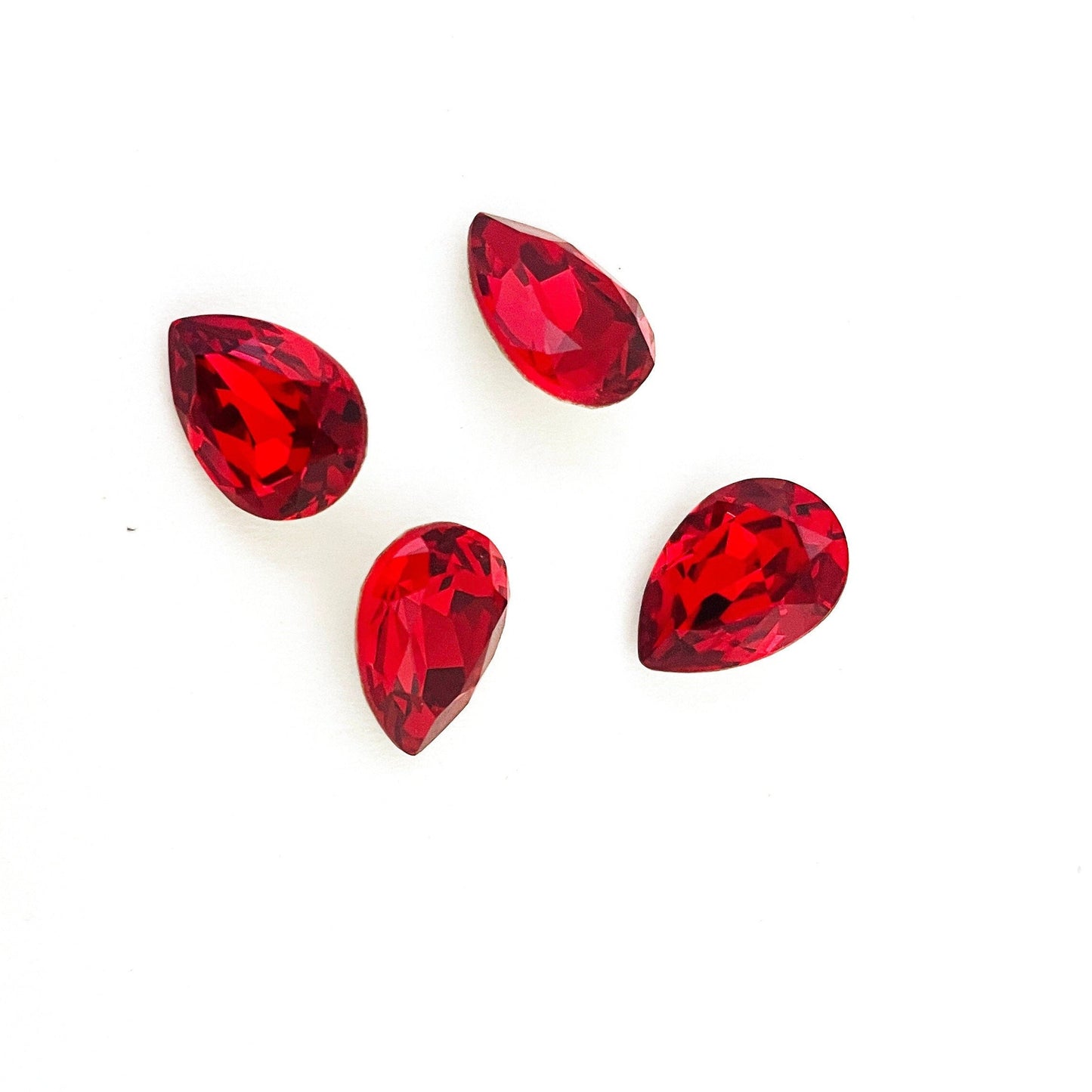 3 pieces 14mm Siam Fancy Swarovski Crystal 4320