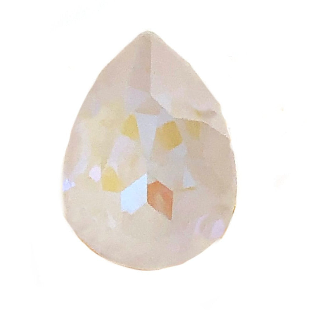 4 pieces 14mm White Opal Fancy Swarovski Crystal 4320